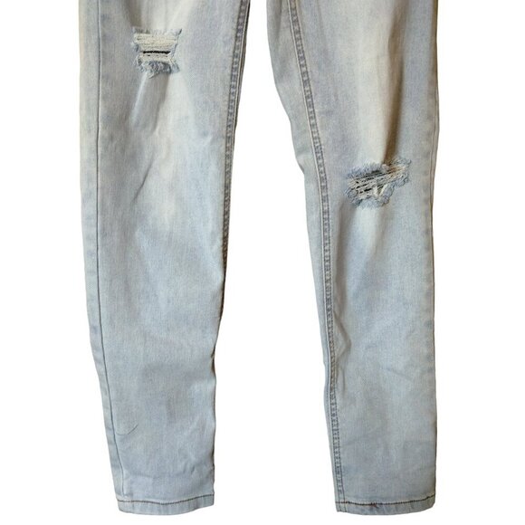 Vanilla Star Women's Size 1 Mom Jean High Rise Tapered Distressed Denim - Picture 3 of 5